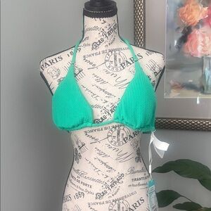 Seafolly Turquoise Halter Bikini Top